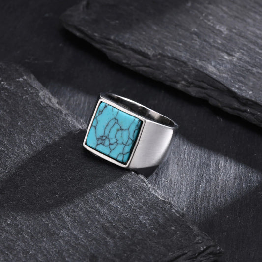 Men's Square Stainless Steel Ring