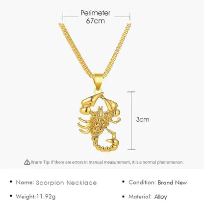 Gold Scorpion Necklace