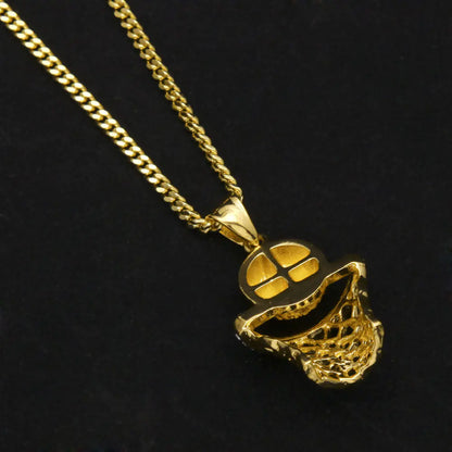 Bird Feather Basketball Necklace